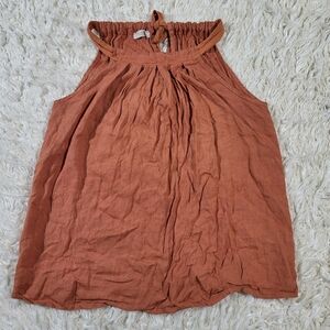 Bellaumbra 100% Linen Sleeveless Top Shirt Size Large Made In Italy